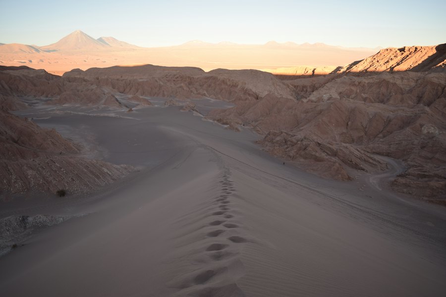 Valle de la Luna ao entardecer